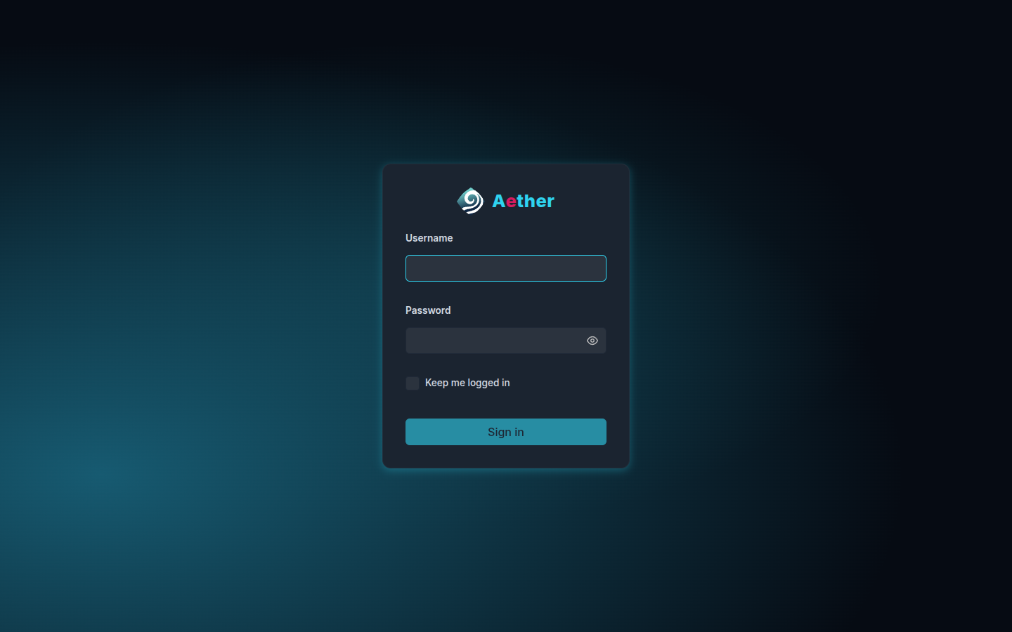 The sign-in page of the built-in users mode